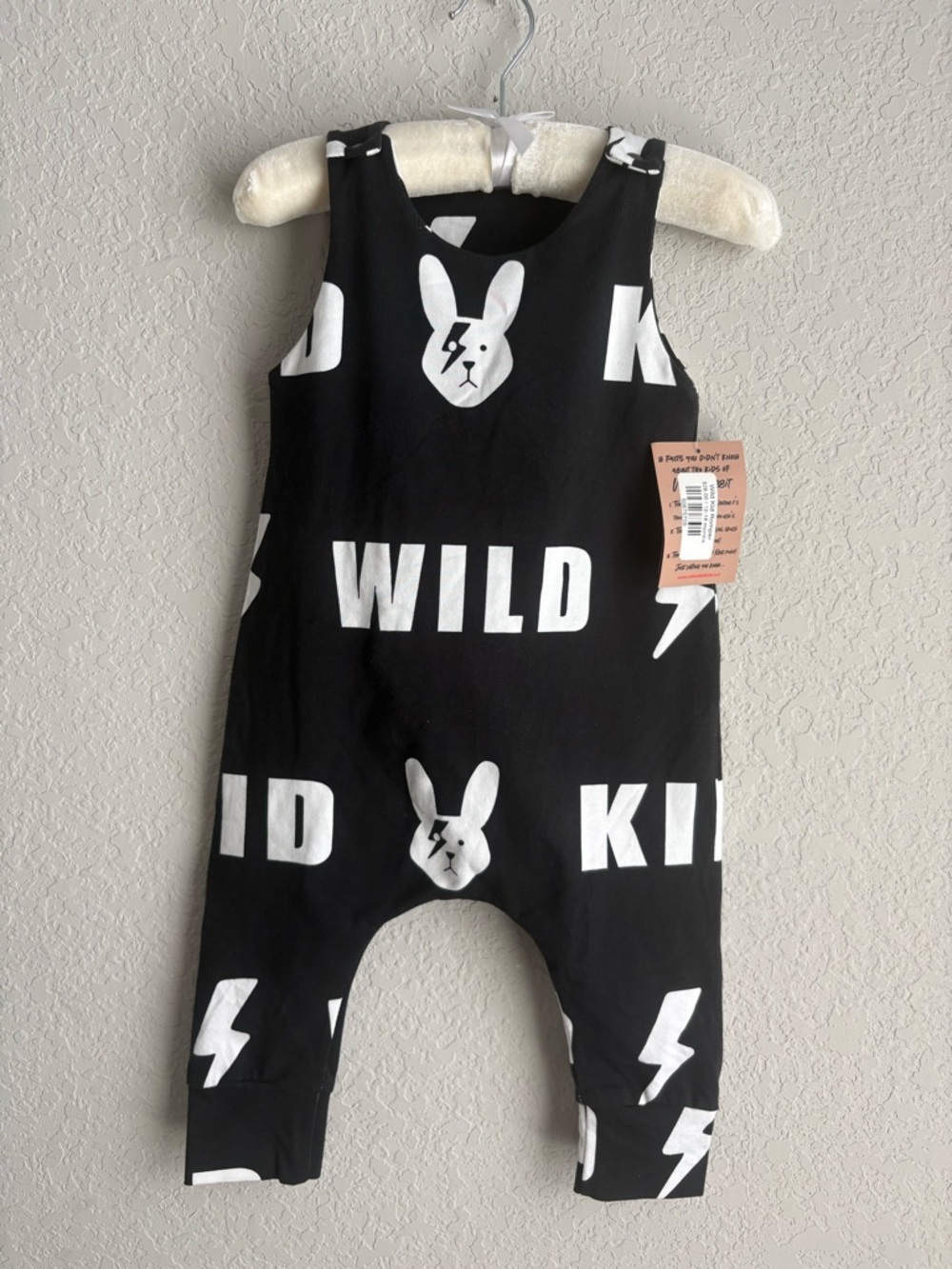 Black 'Wild Kid' Graphic One-Piece Bodysuit for Kids - Picture 3 of 5